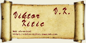 Viktor Kitić vizit kartica